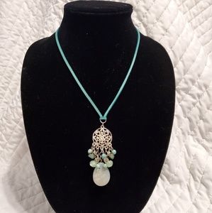 Turquoise and stone necklace
